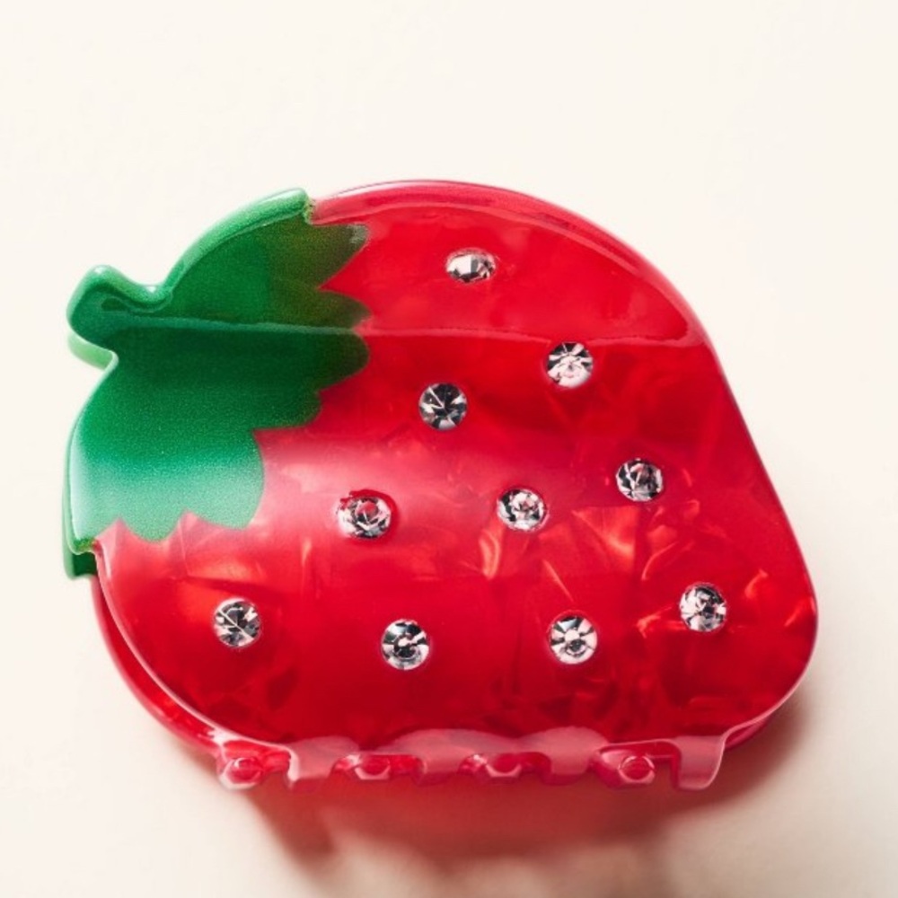 Kate Spade Red and Green Strawberry Hair Clip